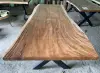  Product image 5 of the product “Natural Wood Table suar with metal legs, 280cm length, 120cm width, 83.5cm height. Table top 7cm thickness ”